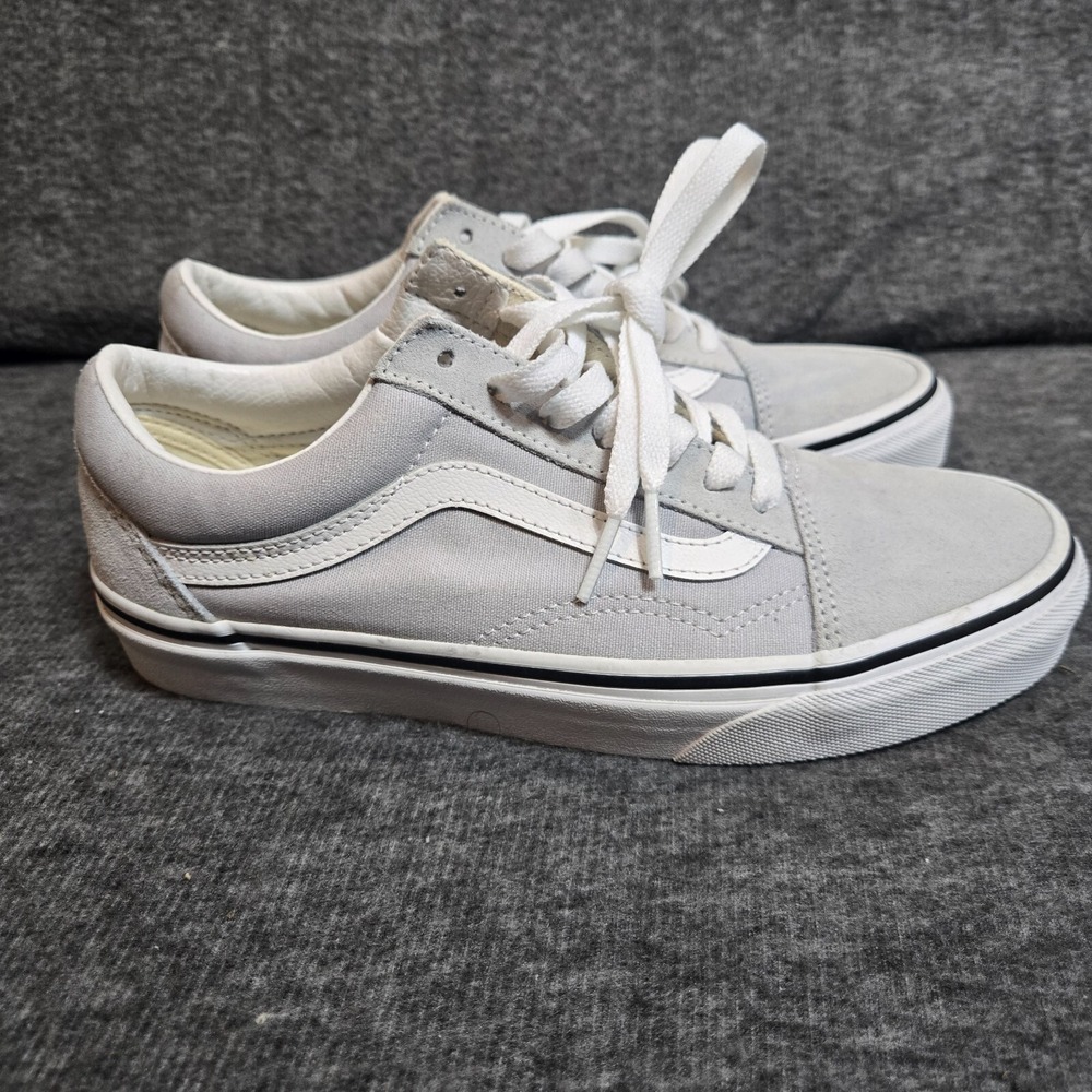VANS Old Skool‎ Shoes Grey Dawn White Men's 6 Women's 7.5 Lace Up Classic